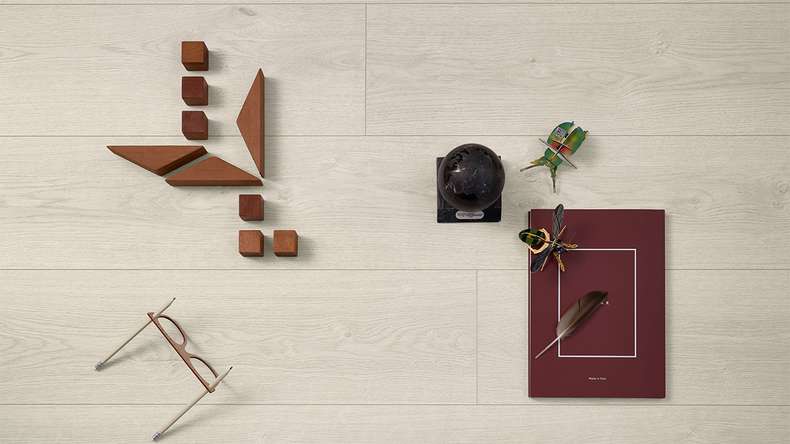 MEISTER Design pavimenti MeisterDesign. next DL 500 S - 07124 Rovere bianco montagna | Isolamento acustico Impact integrato (400055-2052220-07124)