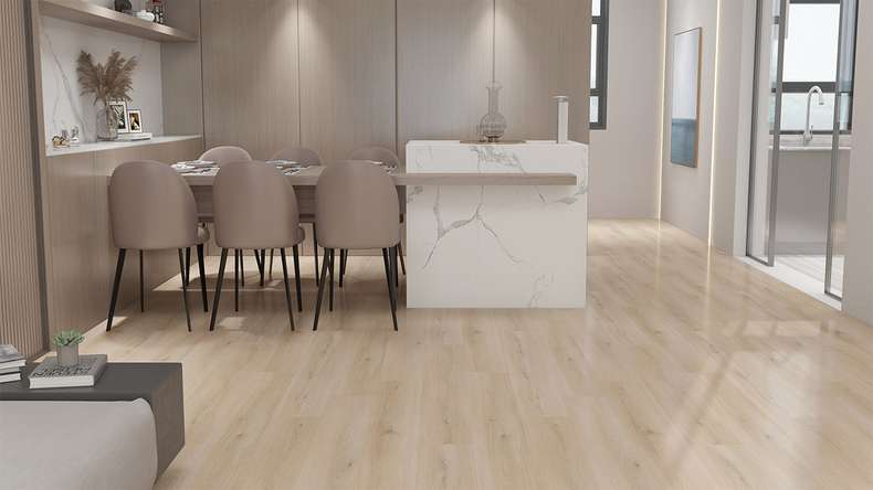 planeo Vinile rigido a incastro - Rovere biondo | Isolamento acustico integrato (KR-SOP-5)