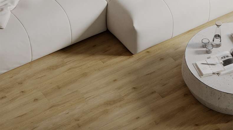 planeo Vinile rigido a incastro - HOMEtec Pro 50 IXPE Avorio Rovere naturale | Isolamento acustico integrato (RP-G50-6)