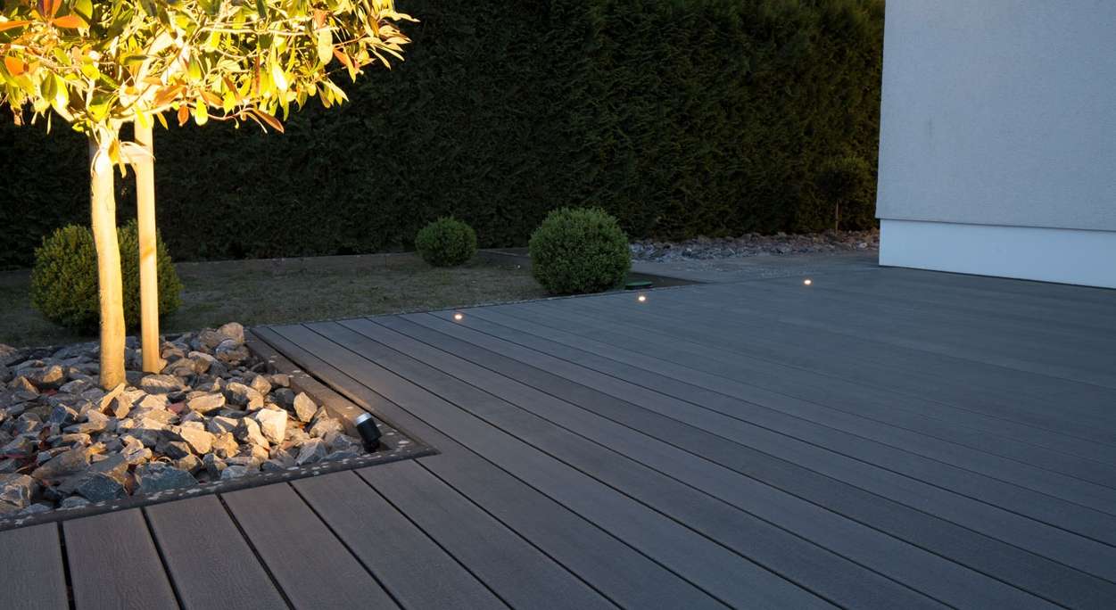 Set completo TitanWood 3m struttura a listoni per legno massiccio grigio chiaro 42,3m² incl. alluminio-UK