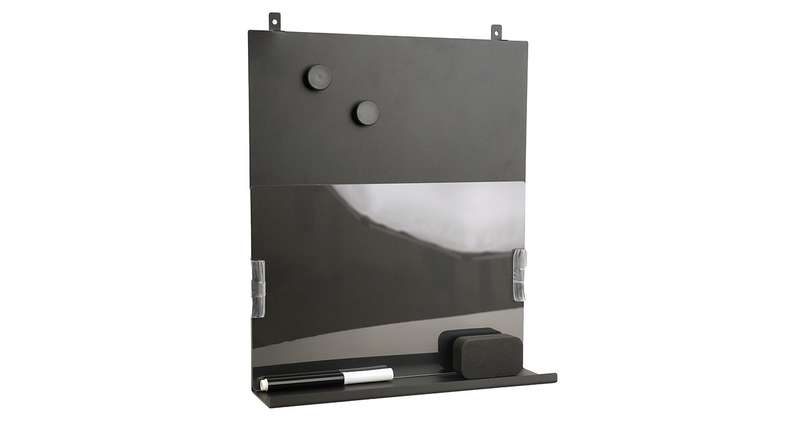 lavagna magnetica planeo con ripiano - nero incl. 2 magneti