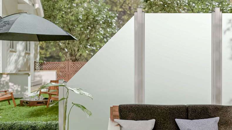 planeo Gardence Flair - Schermatura in vetro inclinata 90 x 180 cm