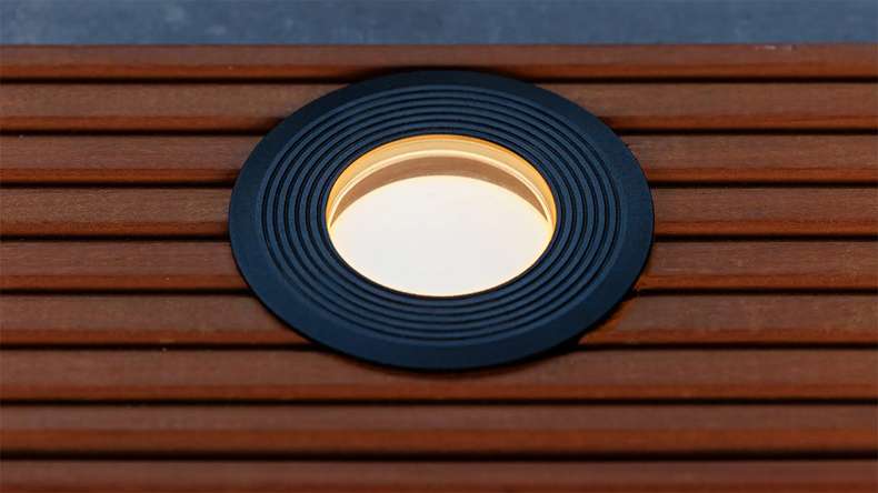 planeo illuminazione per terrazze 12V - Luce da incasso LED Onyx 90 RA - 2W 76Lumen