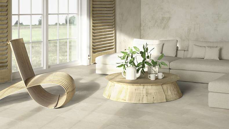 Gerflor Klick Vinyl - Senso Premium Rigid Acoustic Sandy stone | Isolamento acustico integrato (39481611)