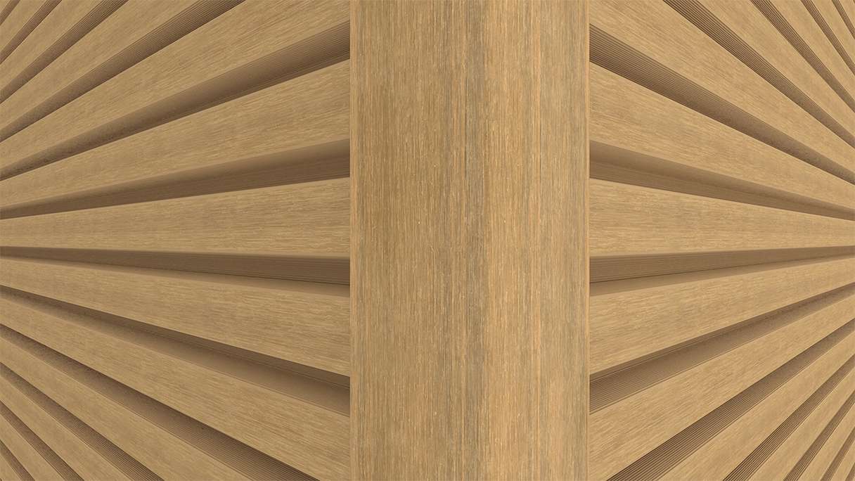 planeo LINEA - Profilo angolare esterno in alluminio CoEx, color sabbia, 3000 x 66 x 66 mm