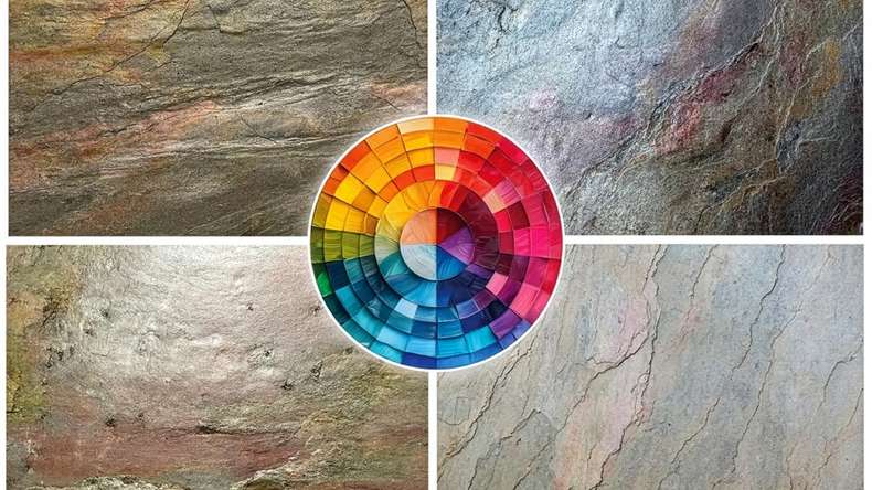 planeo EVOLITH Slate&Stone - Rivestimento in pietra naturale Oxide Wood 1220 x 610 mm