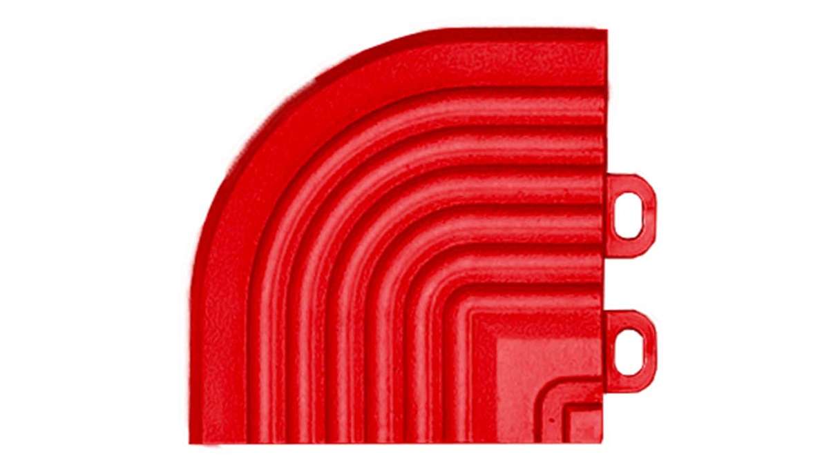 Modulo angolare planeo per piastrelle a incastro 40 x 40 cm - rosso