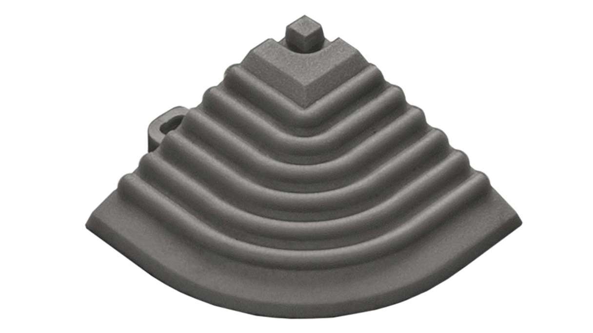 Modulo angolare planeo per piastrelle a incastro 40 x 40 cm - grigio scuro