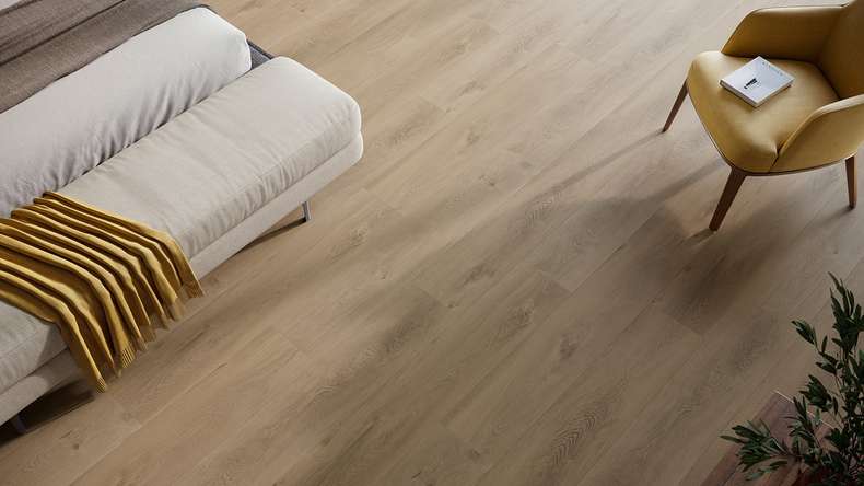 planeo Vinile rigido a incastro - HOMEtec Pro 50 IXPE Desert Drift Oak | Isolamento acustico integrato (RP-E50-6)