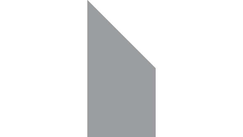 planeo Gardence Flair - Recinzione in vetro Destro Smussata satinato 90 x 180cm