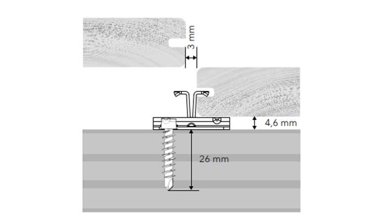 ZONA2 WPC decking connettore clip