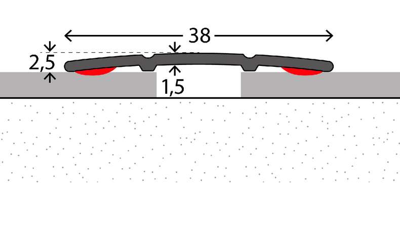 profilo di transizione planeo 231 - 100 cm