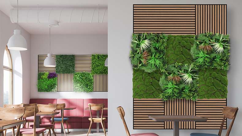 pannello acustico planeo - MixWall Timber Touch Flare Oak 52 x 52 cm | impiallacciato in vero legno (PLMW-00011A)