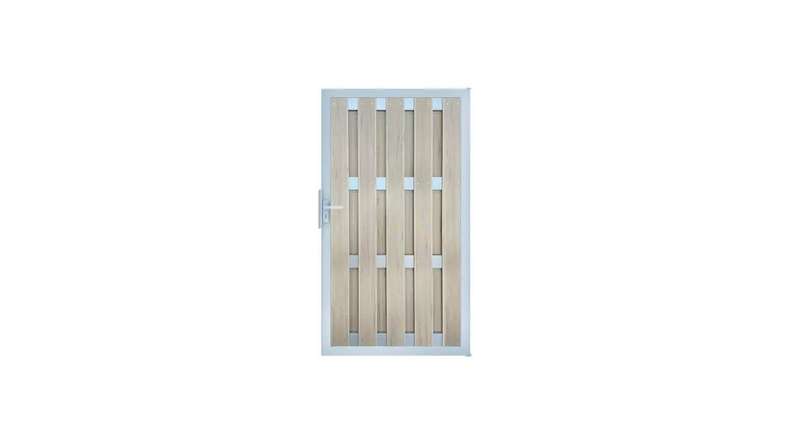 planeo Gardence Premade - Porta BPC DIN Destro BiColor Sabbia 100 x 180 x 4,0cm - telaio argento