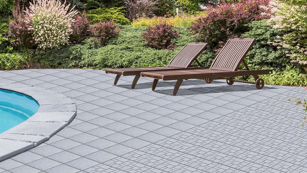 planeo click tile Stone - granito a tutta superficie - 4 pezzi - 0.36m²