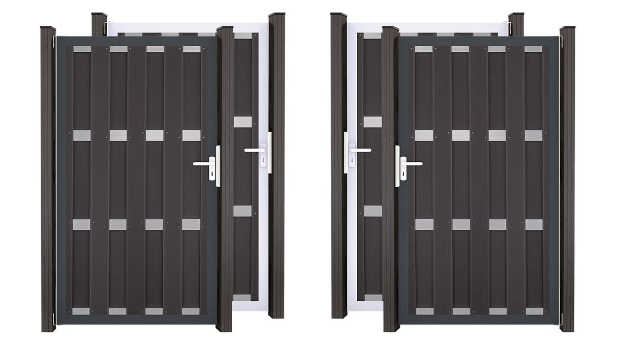 planeo Gardence Premade - Cancello BPC antracite 100 x 180 x 4 cm