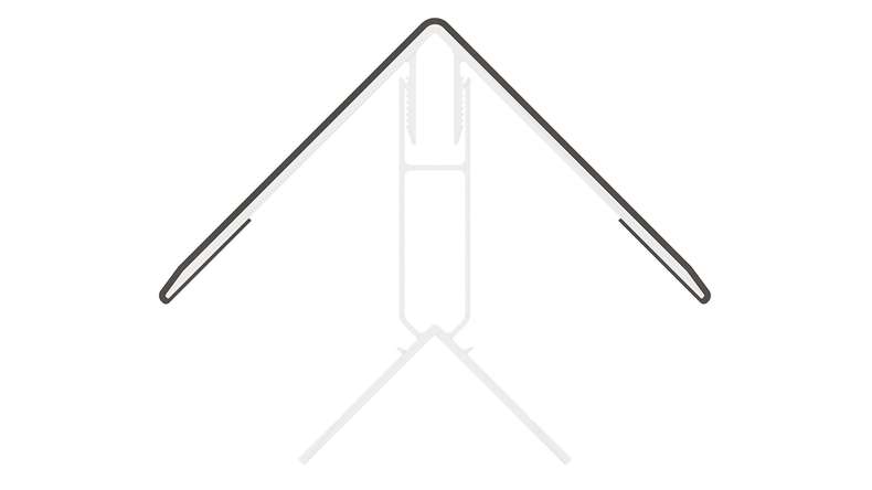 planeo LINEA - Profilo angolare esterno in alluminio CoEx, grigio scuro, 3000 x 66 x 66 mm