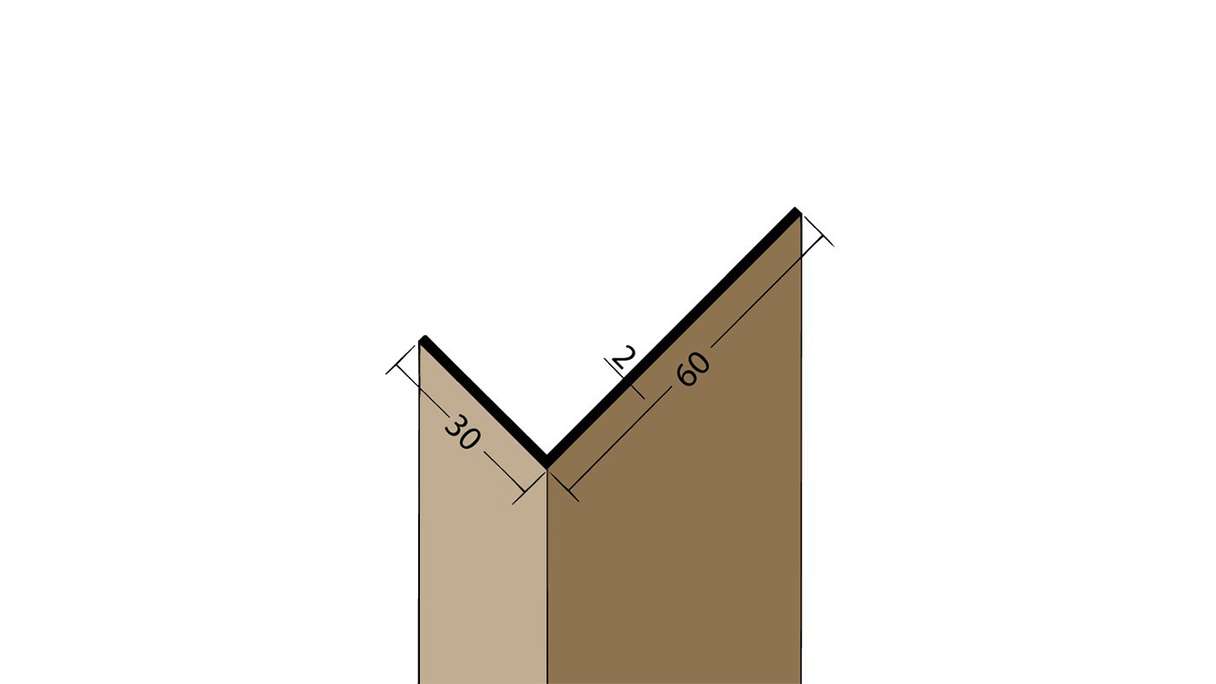 planeo Protect profilo angolare - WP 30x60x2500mm marrone