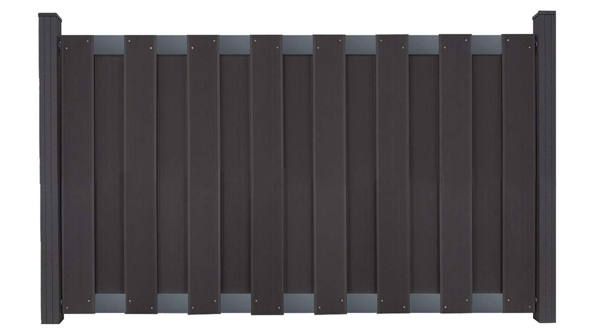 planeo Gardence Premade - BPC recinzione da giardino anteriore antracite con traversa DB703 antracite 180 x 90 cm