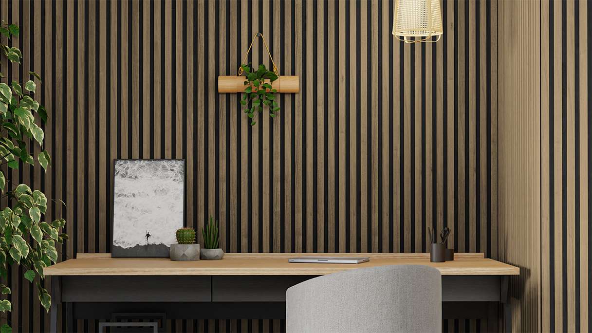 Skaben Pannelli acustici SilentWall Comfort Light - Rovere rustico - 250 x 30 cm