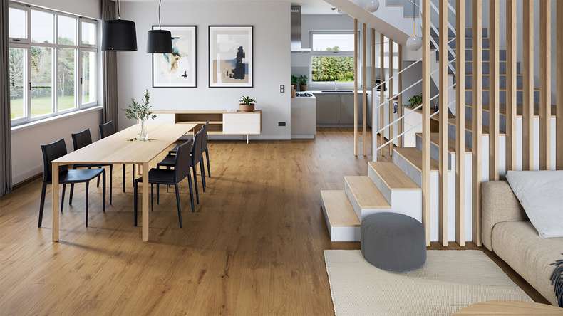 vinile adesivo planeo - Woodline rovere naturale marrone | goffratura sincronizzata (PLDD2570-ENB)