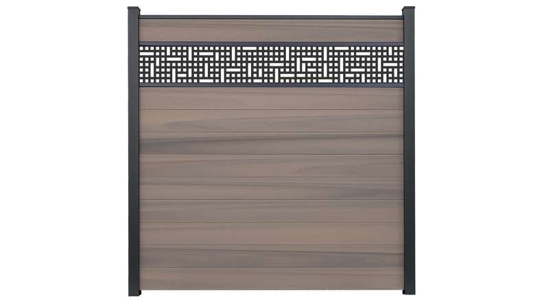 planeo Gardence Strong - rete di recinzione a innesto BPC bicolore co-ex 180 x 180 cm