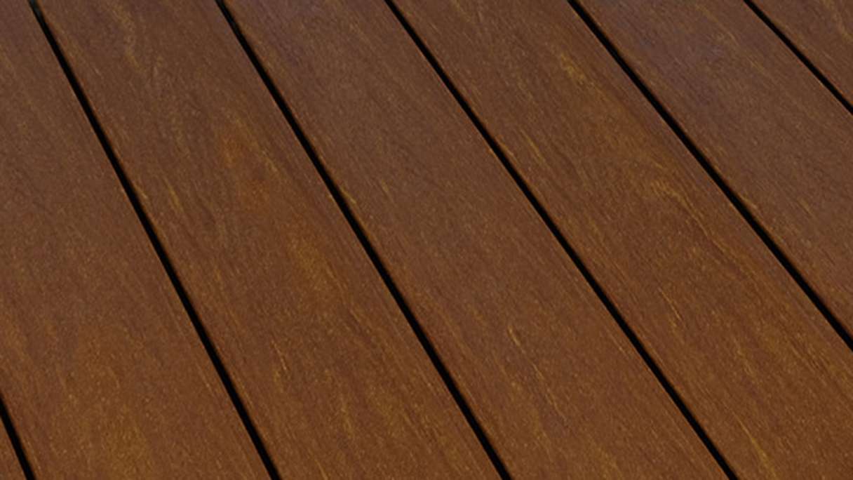planeo pavimenti WPC - decking noce massiccio strutturato - goffrato/scanalato