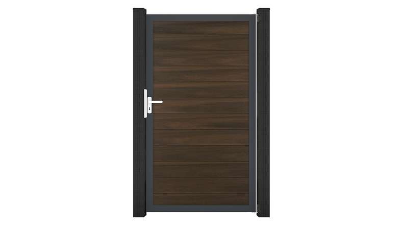 planeo Gardence Strong - Porta universale BPC Noce coex con telaio in alluminio antracite