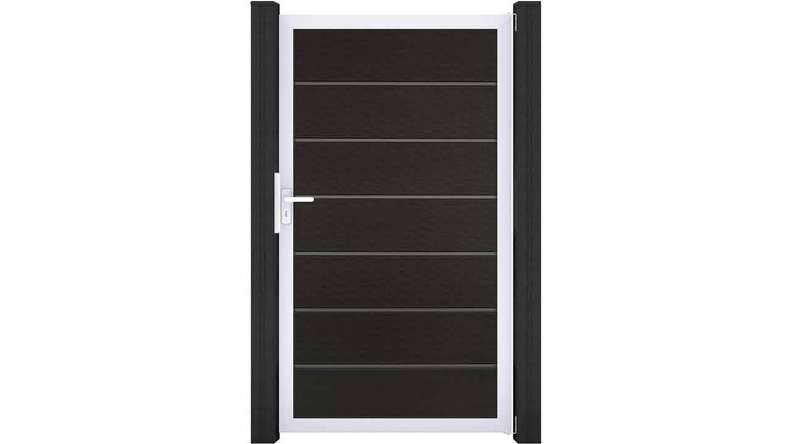 planeo Gardence Deluxe - Porta universale BPC Nero co-ex con Silber telaio in alluminio 180x100x4cm