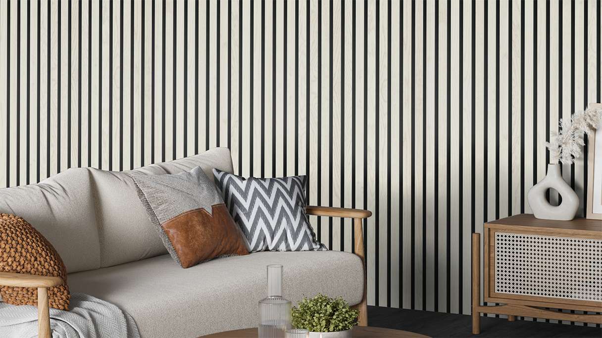 Skaben Pannelli acustici SilentWall Comfort - rovere bianco - 250 x 30 cm