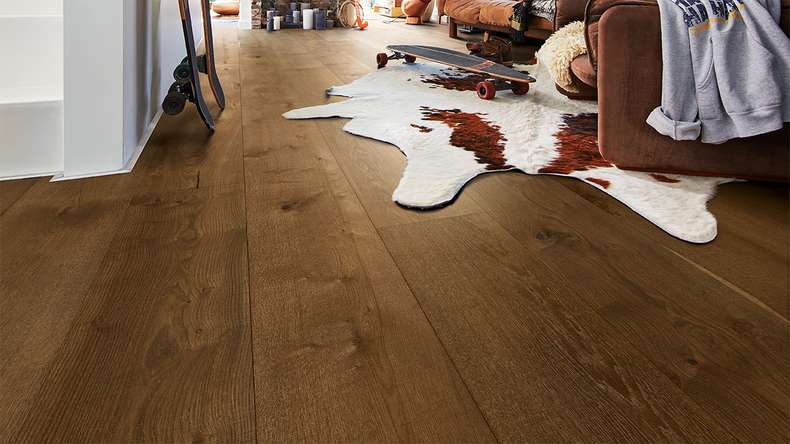 MEISTER Lindura pavimento in legno HD 400 - 08903 Rovere autentico grigio oliva texture vintage, oliato naturale 2200 x 270 x 11 mm (500213-2200270-08903)