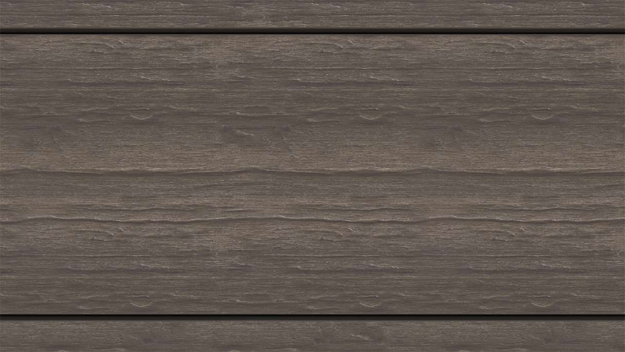 planeo MAXLine Antique - Decking XL rivestito in WPC CoEx massiccio - marrone scuro 3m rustico testurizzato/liscio spazzolato