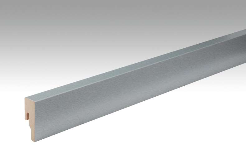 Battiscopa MEISTER in acciaio inox DF 063 - 2380 x 50 x 18 mm (200015-2380-00063)