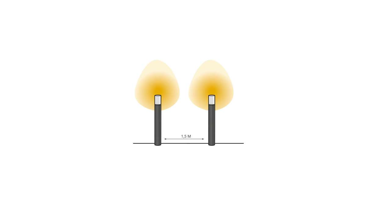 planeo illuminazione giardino 12V - luce stand LED Oberon Hi luce stand H 660 mm - 4W 400Lumen