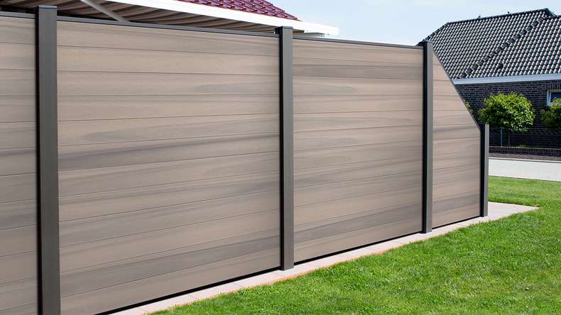 planeo Gardence Strong - Recinzione in BPC quadrato Bicolore co-ex