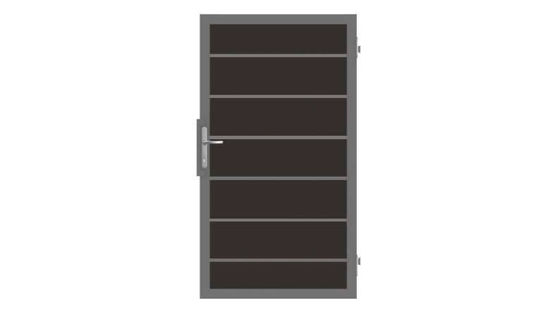 planeo Gardence Deluxe - Porta universale BPC Grigio antracite con telaio in alluminio antracite
