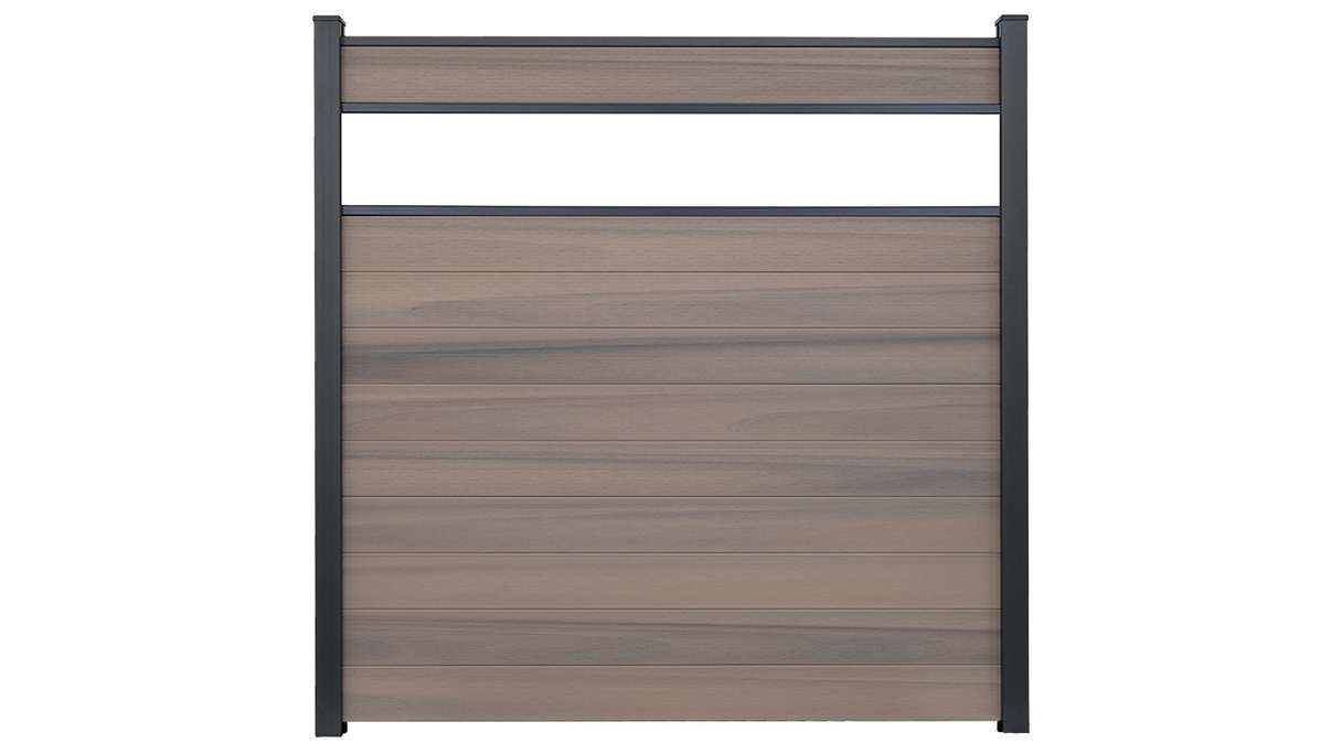 planeo Gardence Strong - recinzione a innesto BPC in vetro satinato bicolore co-ex 180 x 180 cm