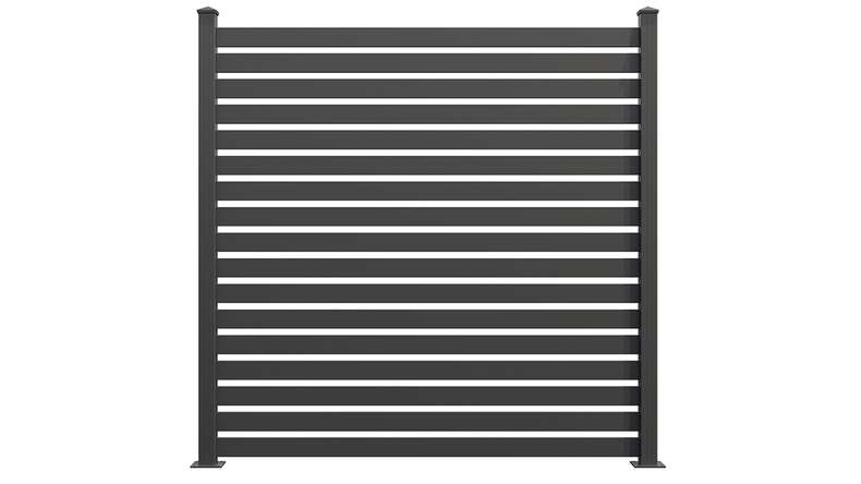 planeo Gardence Metallic Edge - Recinzione da giardino in alluminio quadrata antracite | DB703