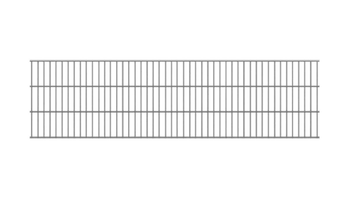 Luce di recinzione a doppia rete 6/5/6 zincata a caldo Altezza - 630 x 2510 mm