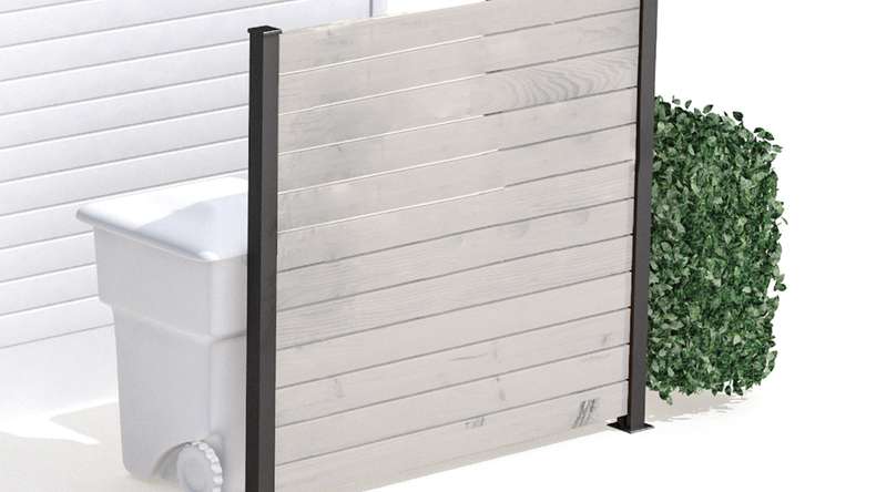 planeo Vario - recinzione a innesto WPC coEX Quadrato Beige 177 x 180 cm