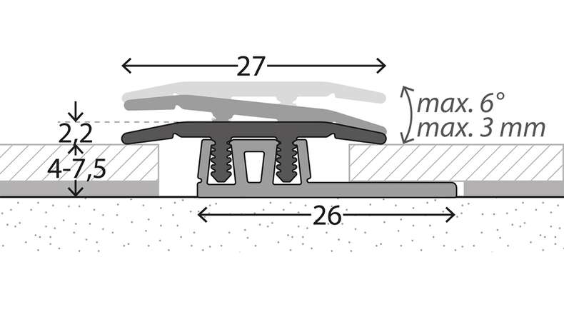 planeo Design profilo di transizione 223 - 100 cm