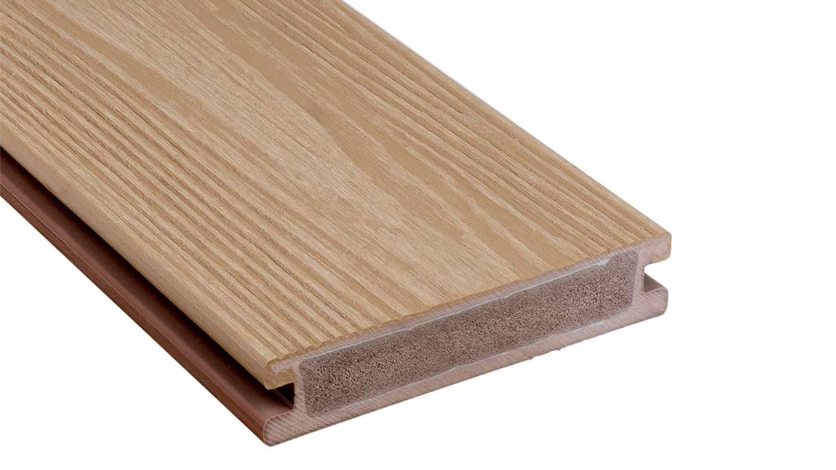 planeo Authentic Wood - Listelli per terrazze BPC massicci - Nature White strutturato