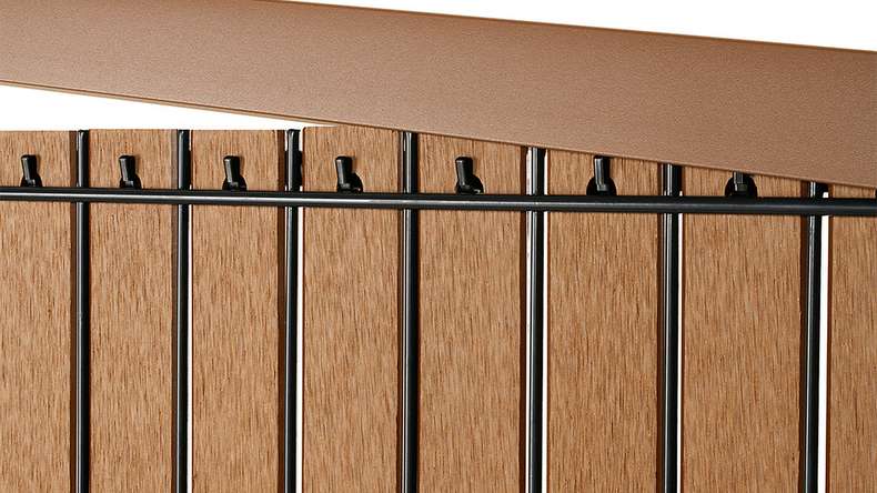 set di strisce WPC planeo - Marrone L 250 x H 123 cm