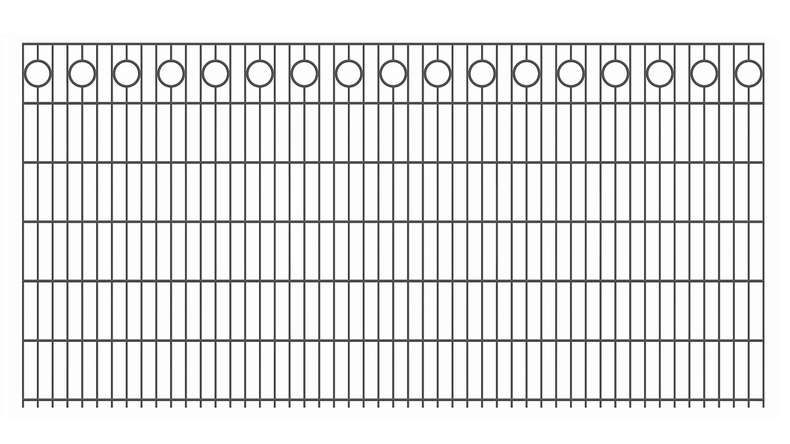 recinzione decorativa planeo a doppio binario Halo 6/6/6 RAL 7016 antracite