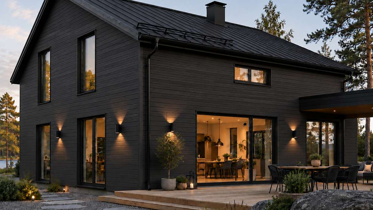 planeo NOVA - Pannello per facciate WPC CoEx Classic Black 2,90 m