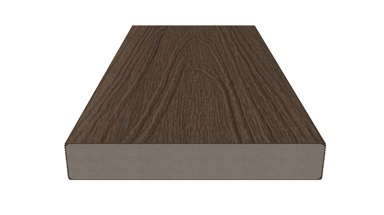 planeo UNIDeck - Doghe per terrazza rivestite in WPC CoEx, Ipe marrone, 3 m - strutturate/liscie spazzolate