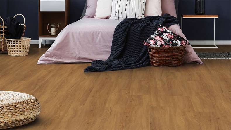 planeo Vinile rigido a incastro - FlexCore 30 Rovere caramello | Isolamento acustico integrato (plfc-5301FS30)