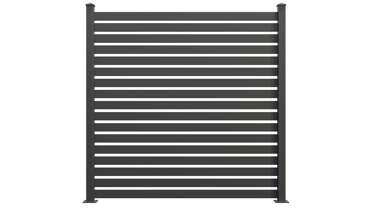 planeo Gardence Metallic Edge - Recinzione da giardino in alluminio quadrata antracite | DB703