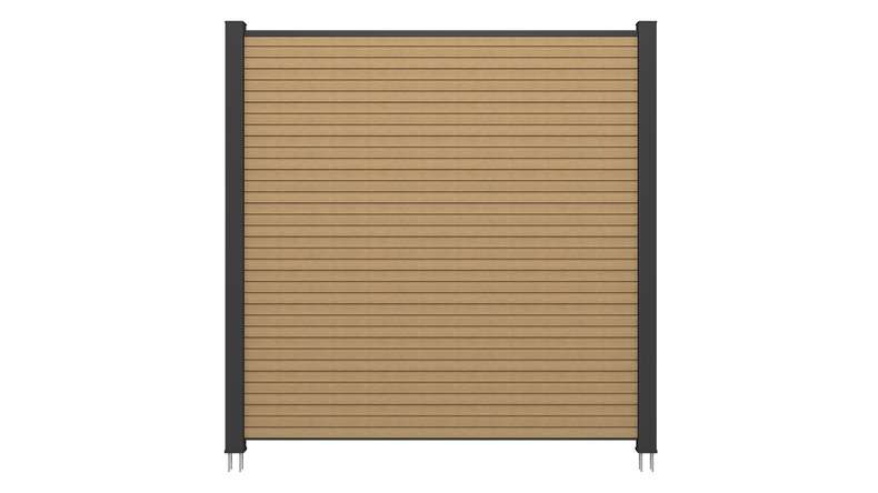 planeo LINEA - Recinzione a rombi in WPC CoEx Sand 176 x 183 cm