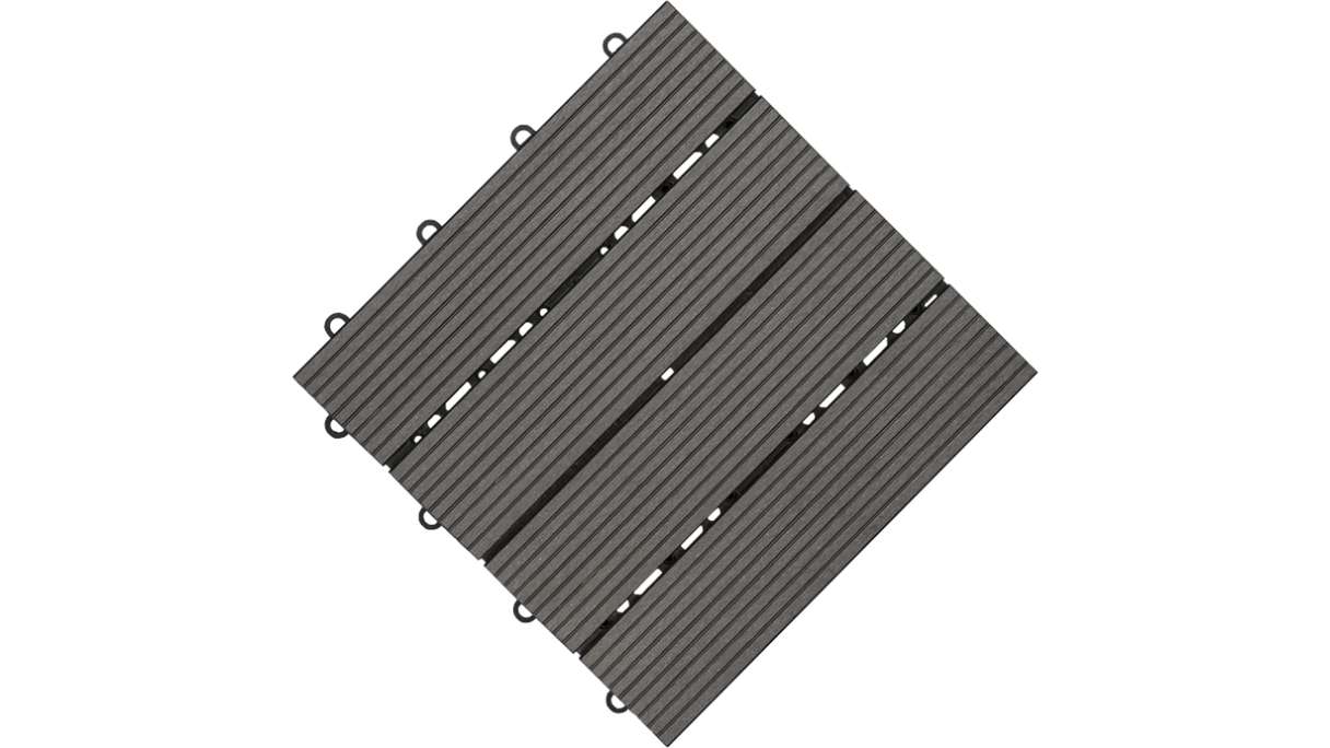 planeo pavimenti WPC piastrella per patio antracite 30x30 cm - 6 pz.
